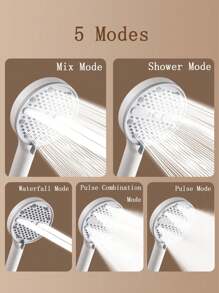 Shower Head With Hose, High Pressure 5 Mode Shower Head Replacement, Shower Head For RV/Campers, Travel Trailer, Motorhome For Water Saving, Shower Head Holder And Hose