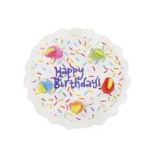 iDestry Hundekuchen Spielzeug aus weichem Plüsch mit quietschenden, bunten Kerzen, strapazierfähiges, Lustiges Kaukuscheltier für große Hunde-Rassen als Geburtstaggeschenk mit Halstuch