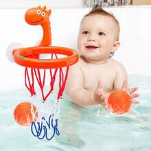Bath Toys, Bathtub Basketball Hoop For Toddlers Kids, Boys And Girls With 3Soft Balls Set & Strong Suction Cup, Bathtub Shooting Game & Fun Toddlers Bath Toys For Boys Or Girls