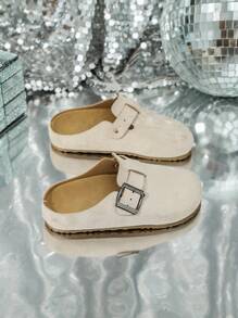 Soft Cork Thick Sole Mule Slippers, Comfortable Slip-On Sandals, Retro Casual Closed Toe Slippers For Students, Summer Wear (Size Runs Small, Suggest Ordering One Size Up)