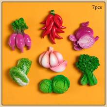 1pc/3pcs/4pcs/5pcs/5pcs-1/6pcs/6pcs-1/7pcs/8pcs/9pcs/10pcs/10pcs-Style 1/10pcs-2/11pcs New Cartoon Fruit & Vegetable Design Magnetic Resin Refrigerator Stickers, Nature Style Magnetic Refrigerator Stickers, Cute Decorative Piece, Office Desk Decor, Personalized Accessory For Fridge, Whiteboard, Storage Cabinet, Dishwasher, Kitchen Decor, Home Decor, Valentine's Day Gift, Gift For Friends & Family