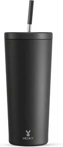 24 Oz Insulated Tumbler With Lid And Straw, Stainless Steel Vacuum Insulated Tumbler, Keeps Cold For 24 Hours, 100% Leak Proof, Fits In Car Cup Holder (Kiss) - Night - 查看 1