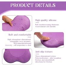 2 Packs Yoga Knee & Elbow Cushions - Extra Thick Foam For Knees, Elbows, Wrists, Hands & Head - Pilates & Kneeling Pads - Support Foam Pads For Women & Men