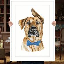 Custom Dog Portrait Watercolor Pet Portrait Personalized Dog Dog Painting Mother's Day Gift Dog Memorial Watercolor Dog, Home & Living, Haunt Your Home, Souvenirs, Reusable, Adorable, High-Quality ,Furniture Aesthetics, Personalized Gift - Multicolor - View 8
