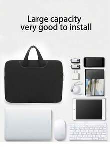 1 件简约轻便大容量笔记本电脑斜挎包，适合 11 英寸/13 英寸/14 英寸笔记本电脑、平板电脑、硬盘、充电器、旅行友好型电脑手提包，适合返校学校用品包，适合学校工作笔记本电脑包，适合女士 Mac Book Casemacbook Case 大学必备笔记本电脑内胆包 - 彩色 - 查看 8