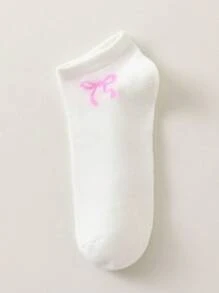 20 Pairs Solid Color Bowknot Breathable Ankle Socks - Multicolor - View 6