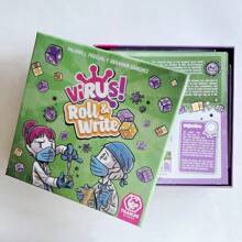 1 Box "Virus! Roll & Write" Card Game - Strategic Dice Rolling & Writing Challenges, Fast 15-20 Mins Pandemic Themed Tabletop Game, Suitable For Family Game Night