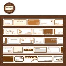 1 Rolle Vintage Scrapbooking DIY Rahmen Dekorative Etiketten, Einfache Etikettenreihe geeignet für Geschenke, Büro, Zuhause, Markierung, Etiketten, Klassenzimmer, Unterhaltungsspielzeug, Studententagebücher, Kreatives Retro-Szenenmaterial DIY Dekorative Aufkleber, Schulmaterial, Schulanfang