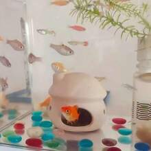Small/Medium Aquarium Decor Fish Hiding Cave, Breeding Ceramic Pot Ornament