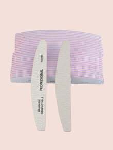 5件套 100/180目 新月形专业指甲锉 - 灰色 - 查看 5