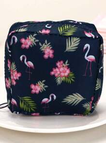 1 pièce Sac de rangement portable pour serviettes hygiéniques, sac en tissu Oxford à fermeture éclair pour tampons, sac de rangement multifonction élégant et pratique pour les voyages - parfait pour les articles de toilette, les serviettes hygiéniques, le sac à rouge à lèvres, le porte-monnaie, le sac de rangement portable, le sac de toilette pour les filles, les femmes et les adolescentes, fournitures scolaires et de bureau, cadeau de Noël, ambiance bohème