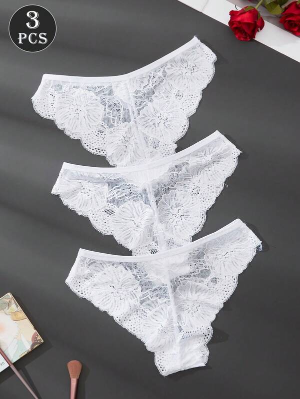 3pcs Comfortable Delicate Fashionable Semi-Sheer Soft Breathable Seamless Women Hipster Triangle Panties, Solid Color High Elasticity Mid Waist Brief Set