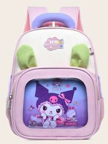Sanrio Sac à dos léger Sanrio New Kulomi, sac à bandoulière dessin animé mignon à charge réduite, convient pour le campus, les voyages et les vacances