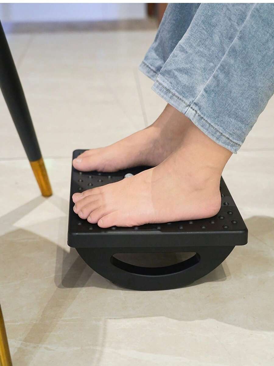 1pc Foot Rest, Massage Foot Pedal Under Desk, Relieves Fatigue And Massages Tired Feet, Prevents Crossed Legs, Suitable For Office Or Desk,School Supplies,Back To School