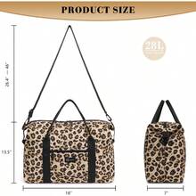 Duffle Bag For Travel Foldable Leopard Print Carry On Travel Bag Small Medium Weekender Overnight Bags For Women 40L Waterproof Sport Gym Bag For Men With Computer Compartment Leopard Print - 豹紋 - 查看 6