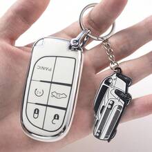 Dodge Challenger Keychain - Premium SRT/SXT Key Chain Accessories - Stylish Car Keys Holder For Challenger Enthusiasts - White - View 5