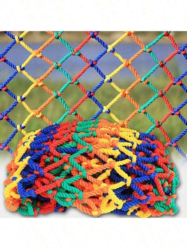 32.29 Sq.Ft/3 Sq.M Colorful Macrame Net, Outdoor Garden Patio Decor Net, Plant Support Climbing Net, Suitable For Peas And Beans, Animal Barrier Net, Indoor Wall Decor