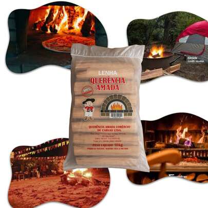 Lenha 10kg Para Churrasqueira, Forno E Fogueira