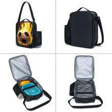 3pcs Football Themed Backpack Set With Lunch Box & Pencil Case&Storage Bag - Durable Polyester, Lightweight, Fashionable Mixed Colors