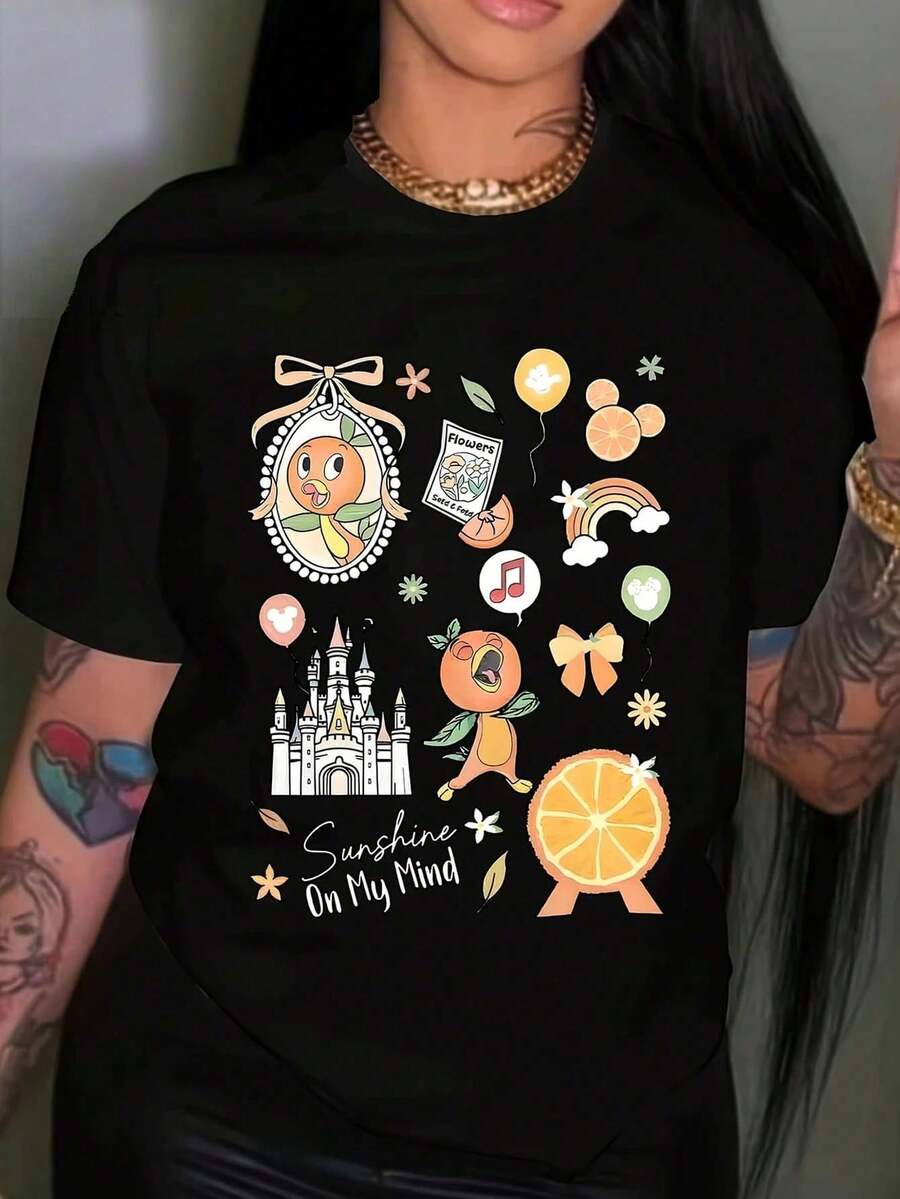 Women T-Shirts - 黑色 - 查看 1