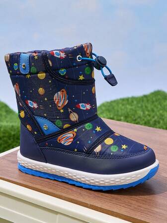 Girls Snow Boots, Children's Boots, Outdoor Boots, Girls Thermal Lined Short Boots, Boys Thermal Lined Short Boots