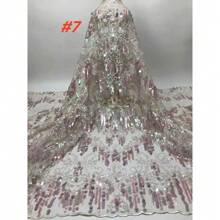 African Net Lace Fabric French Sequins Lace With Sequins 2025 High Quality Nigerian Tulle Lace Fabrics For Women Luxury Dresses Sewing