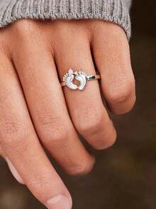 1 PC Pretty Angel S925 Sterling Silver Cubic Zirconia Rings For Women Fine Jewelry Party Gift - 1# - View 11