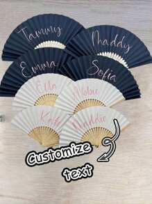 Customized Name LOGO White Wedding Paper Fan, White Invitation Card, White Classic DIY Paper Fan,Christmas ,Ornamental High-Quality Custom,Personalized,Unique Ideal Gifts For Her Boyfriend,Girlfriend For Anniversaries,For Valentine's Day,For Mother's Day,For Birthdays,For Father's Day,For Graduation,For Weddings,For Housewarming Mother's Day Graduation