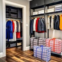 Extra Large/Large/Medium Waterproof Woven Bag, Portable Packing And Moving Bag, Thickened Storage And Organization Bag, Luggage Bag, Travel Bag, Clothing Storage Bag, Miscellaneous Bag, Yard Storage Bag