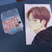 Set de 12 colores MEICLOUR Bolígrafo de doble punta para marcado con aceite, herramienta de dibujo profesional para anime y dibujo a mano, cabeza suave de alto color para estudiantes de arte, alta relación calidad-precio, sin decoloración, de vuelta a la escuela