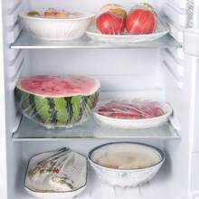100/300/500 件保鲜膜盖，一次性密封可重复使用透明食品保鲜膜，超大超厚防撕裂保鲜膜碗盖