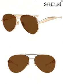 复古飞行员时尚眼镜，男女皆宜，经典70年代方形飞行员时尚眼镜，复古時尚眼鏡，飞行员造型 - 彩色 - 查看 14