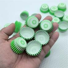 Mini Cake Cupcake Liners, Baking Cups, Cupcake Paper Cups, Baking Molds, Disposable Cake Cups - Green - View 8