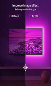 MATICOD LED Lights For TV Led Backlight, 984 RGB Led Strip Lights USB TV Lights Behind 32-43 TV, APP Remote Control Music Sync TV LED Lights - 9.84FT for 32-43 TV - 查看 3