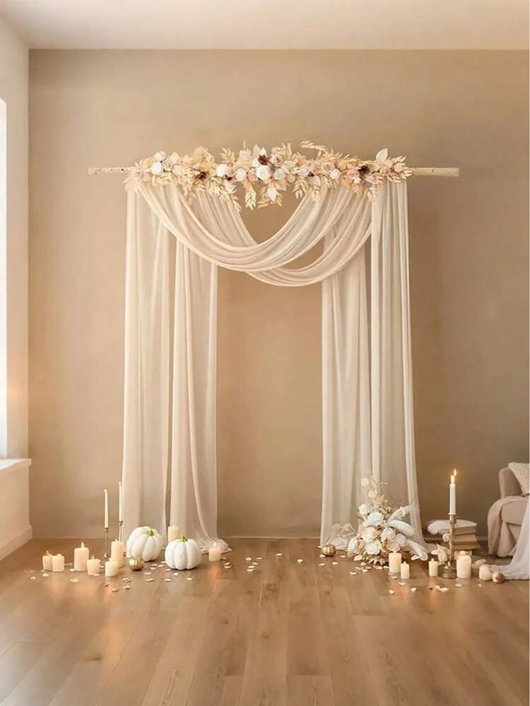 6FT Eucalyptus Garland With Flowers Greenery Floral Vine Garland For Table Decor Wedding Centerpieces - 1 cái màu be - Xem 4