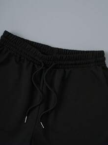 3pcs Solid Color Elastic Waist Sports Shorts - Multicolor - View 5
