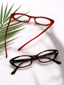 2 buc ramă mică ovală cat eye ochelari de soare la modă ramă transparentă ochelari transparenți accesorii metalice retro personalizate versatile pentru bărbați și femei ramă ochelari de soare transparentă potrivită pentru purtarea zilnică fotografie stradală citit scriere naveta turism vacanță accesorii plajă