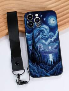 1 ốp lưng điện thoại TPU màu đen họa tiết bầu trời sao chống sốc và 1 dây đeo cổ tay khóa hình lựu đạn màu đen, tương thích với iPhone, điện thoại Android (tương thích với OPPO, v.v.), 17 Pro Max, A14, A54, A52, A31 4G, A23, tương thích với Redmi Note 8 Pro, Note 11 Pro 4G, Note 12 4G, tương thích với OPPO A54, phiên bản quốc tế, không phải phiên bản nội địa. - Nhiều màu - Xem 5