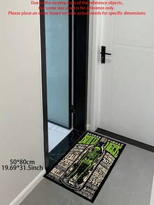 سجادة مساحة مطبوعة بزجاجة الطب والجمجمة العتيقة - سجادة كبيرة من البوليستر، مناسبة لغرفة المعيشة وغرفة النوم والديكور المنزلي - باللون الأسود مع تصميم جرافيك أخضر وأبيض - مثالية لحفلات هالوين أو الموضوعات، سجادة المدخل، ديكور غرفة غوثي، سهلة التنظيف؛ ديكور غرفة أنيق وسجاد ديكور منزلي جميل في الإقامات المنزلية