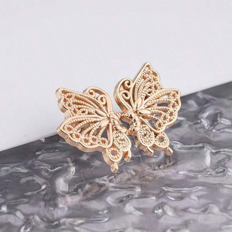 Adjustable Butterfly Belt Button, Detachable And Seamless, Ideal Jeans For Changing Waist Size, No Need For Sewing Or Nailing - Waist Slimming Tool - Silver - View 10