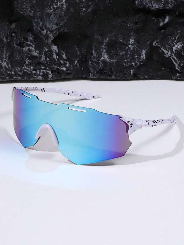 1 Pair Frameless Sports Style Sunglasses For Teenagers, Suitable For Running, Hiking, Traveling, Cycling And Fashion Decoration