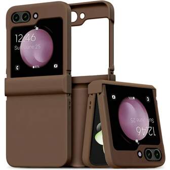 keshengtai 1 pieza Funda de teléfono de color caramelo con bisagra y cobertura completa compatible con Samsung Galaxy Z Flip7, 7FE, 6, 5, 4, 3, 5G, resistente al agua, a los golpes y a los arañazos