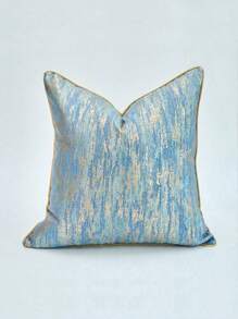 1 Stück Blau Verlauf Kissenbezug, in Jacquard-Webverfahren hergestellter Kissenbezug, geeignet für 45x45cm (18x18in) und 50x50cm (20x20in) Kissen. Ideal für Wohnzimmer Sofas und andere Umgebungen. Nur Kissenbezug (ohne Füllung)