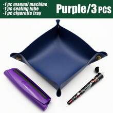 6 种颜色可选 | 2 件套 - 卷烟机 + 塑料密封容器 | 3 件套 - 卷烟机 + 塑料密封容器 + 烟嘴 | 适用于 110 毫米手卷香烟 | 便携式卷烟套装 | 实用卷烟配件 | DIY 工具 | 生日礼物 - 彩色 - 查看 15