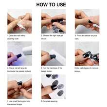 BETE 凝胶指甲贴套装，20 片凝胶指甲贴纸，半固化凝胶指甲贴，持久沙龙品质，包含 LED 灯、指甲锉、水晶棒，适用于在美甲练习期间保护天然指甲，月光辉彩适合女性和女孩的日常聚会 - 彩色 - 查看 11