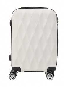 Living And Home 20-Inch ABS Hardshell Suitcase (35*20*58cm) - Scratch-Resistant With Combination Lock - White 35cm W x 20cm D x 58cm H - 查看 6