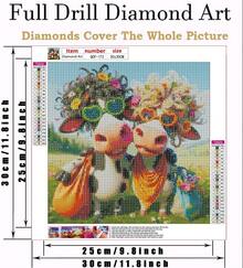 Summer Must-Have,2025 Best SellerLILEIDECO Painting Kits Adults 5D Art Paint With Round Diamonds Full Drill Gem Art Backpack Cow Painting Kit Home Wall Decor Gifts 12x12inch