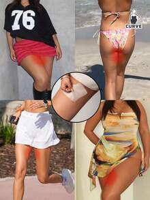 10/20Pcs Disposable V-Shaped Anti-Chafing Thigh Pads – Invisible Non-Woven Inner Thigh Friction Stickers, Breathable Anti-Slip Leg Guards For Plus Size Men & Women, Ideal For Summer, Dresses & Outdoor Activities - Multicolor - View 4