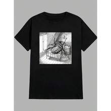 T-Shirt Streetwear The Metamorphosis Gregor Samsa Kafka Street Street Fashion Urban Culture Skaters Unisex Male Female 100% Cotton Premium Top Streetwear New Release Immediate Shipping Various Colors!! Plus Size - 黑色 - 查看 1