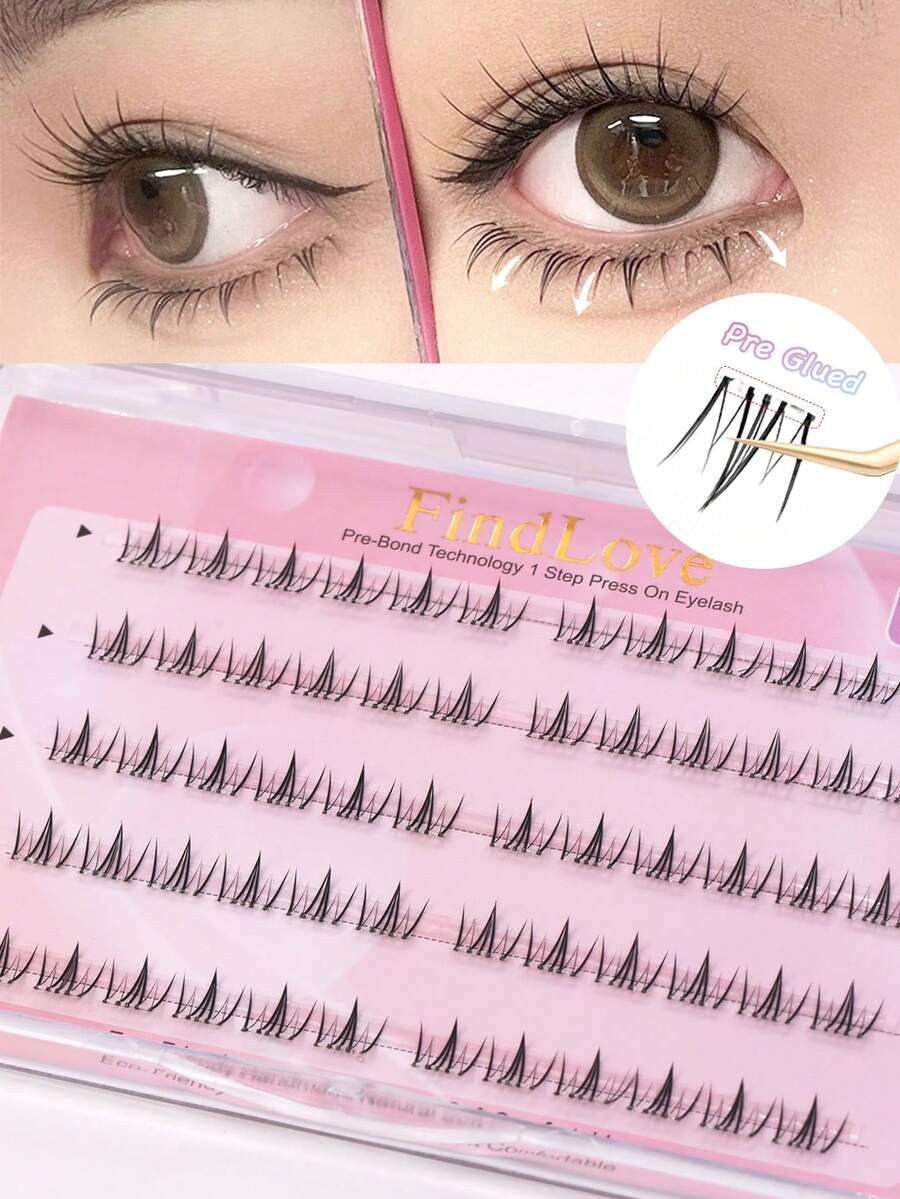 60 Clusters Lower Lashes With Adhesive Natural And Soft Individual Lash Clusters Pre Glued Eyelash Extension Set For Beginner Reusable Glue Free Bottom Lash Clusters Cosmetic Makeup Tool For Beginner False Eyelashes Bare Makeup Tool Japanese Korean Makeup Suitable For Everyday Uselash Clusters,Eyelash Clusters,Individual Eyelashes,Lashes,Fake Lashes - J - Xem 1